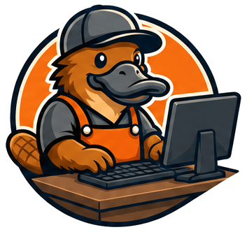 Maskot Platipus — Saya bangun halaman kustom — bukan template